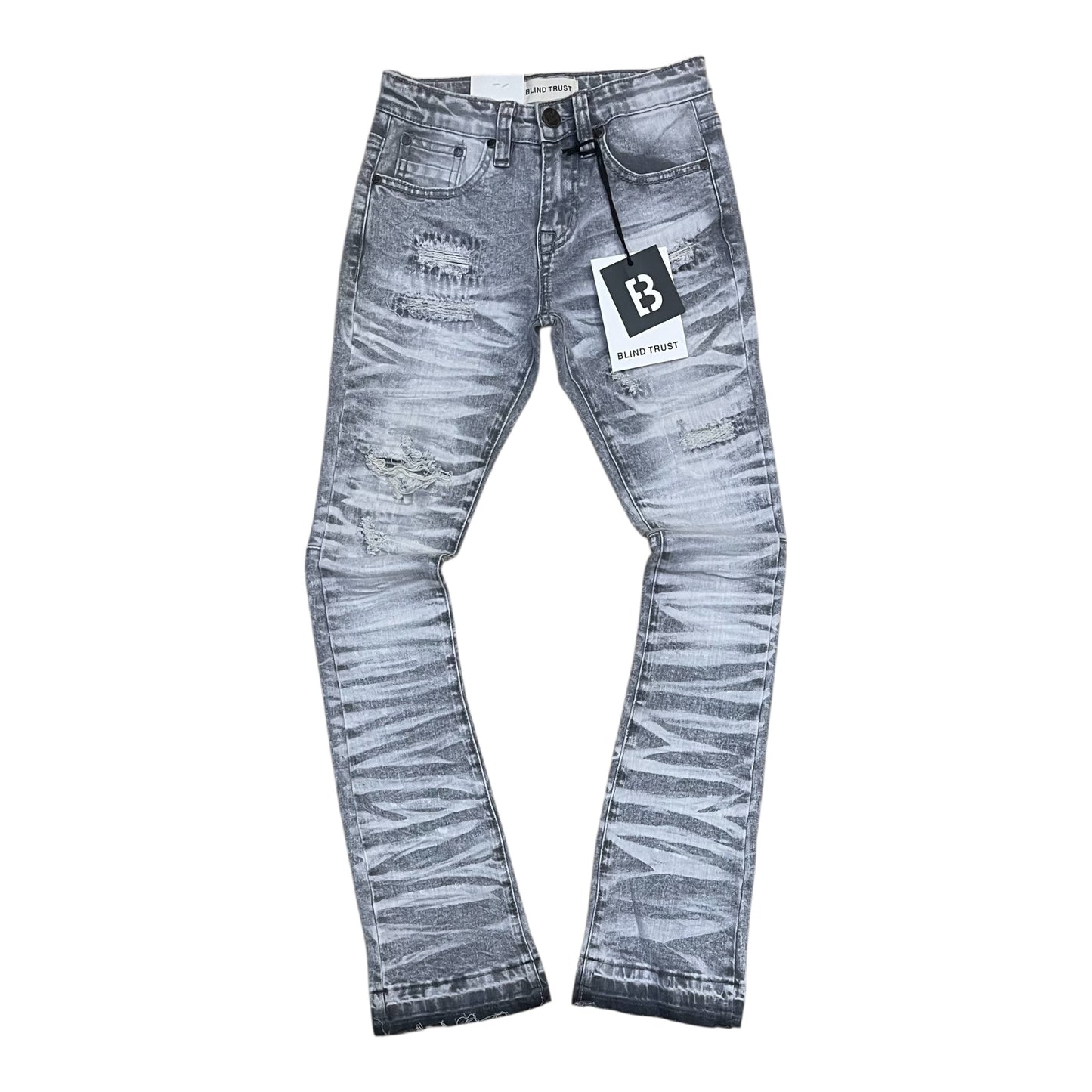 BTP25271K - Boy's/Kid's Rip & Repair Stacked Flare Jeans
