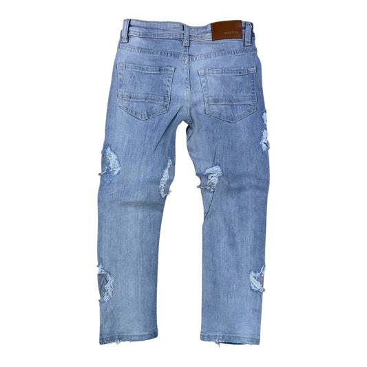 P476K - Boy's/Kids Side Ripped Slim-Fit Stretch Jeans