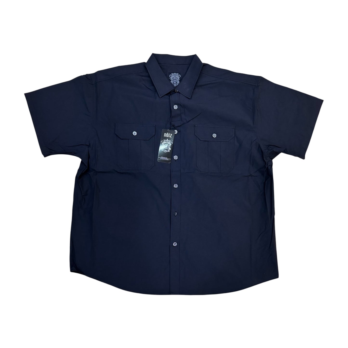 SL420X - Big & TALL Solid Woven Short Sleeve Button Down Shirt