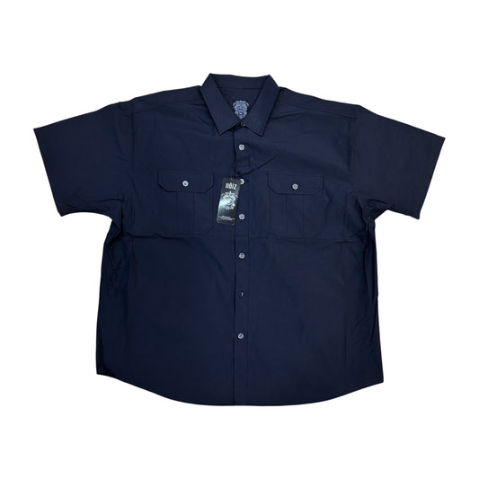 SL420X - Big & TALL Solid Woven Short Sleeve Button Down Shirt