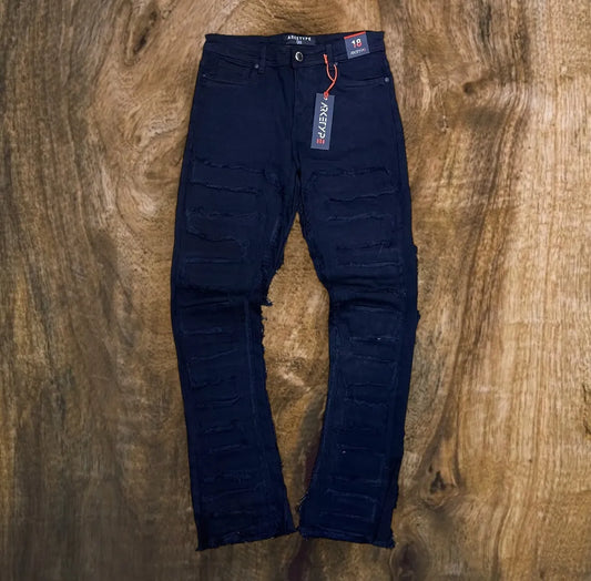 P482K - Boy's/Kid's Maze Stacked Jeans