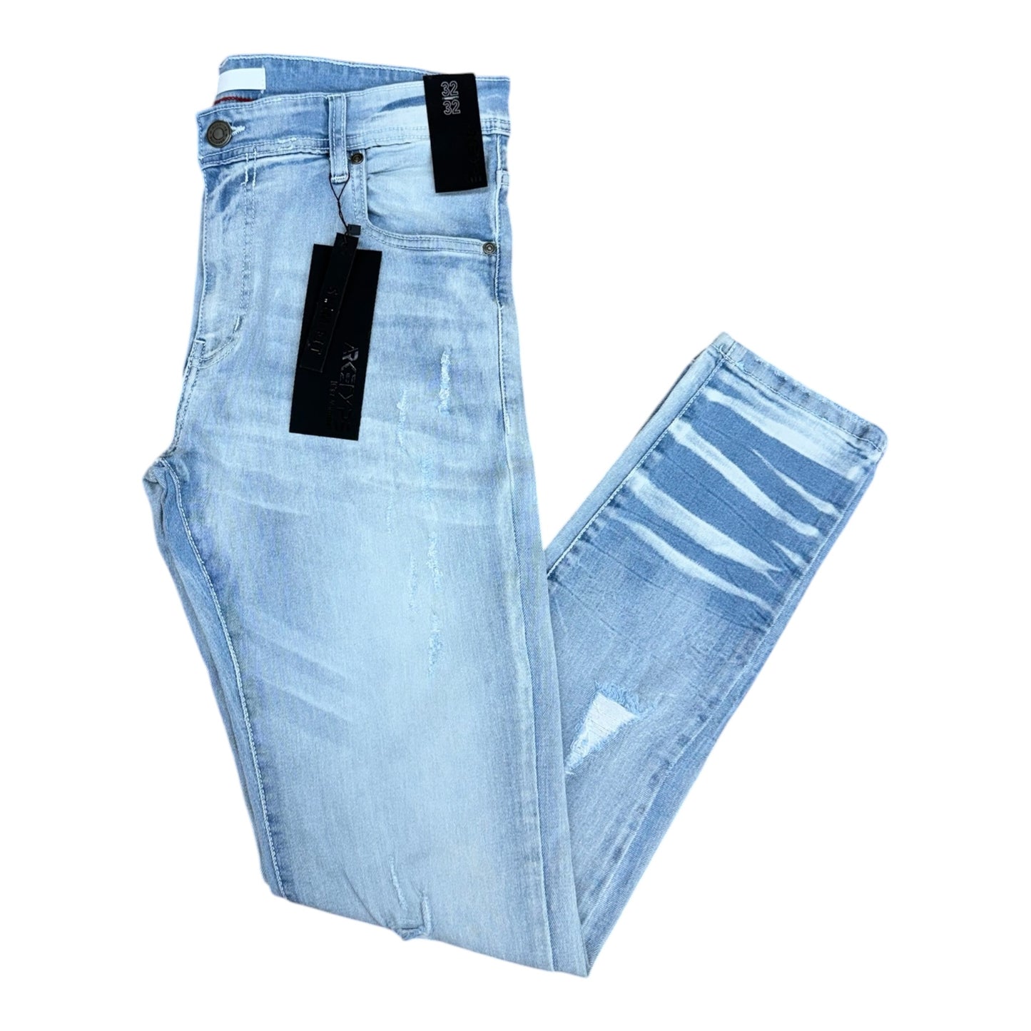 WH-P621 - Shadow Rip & Repair Slim-Fit Stretch Jeans
