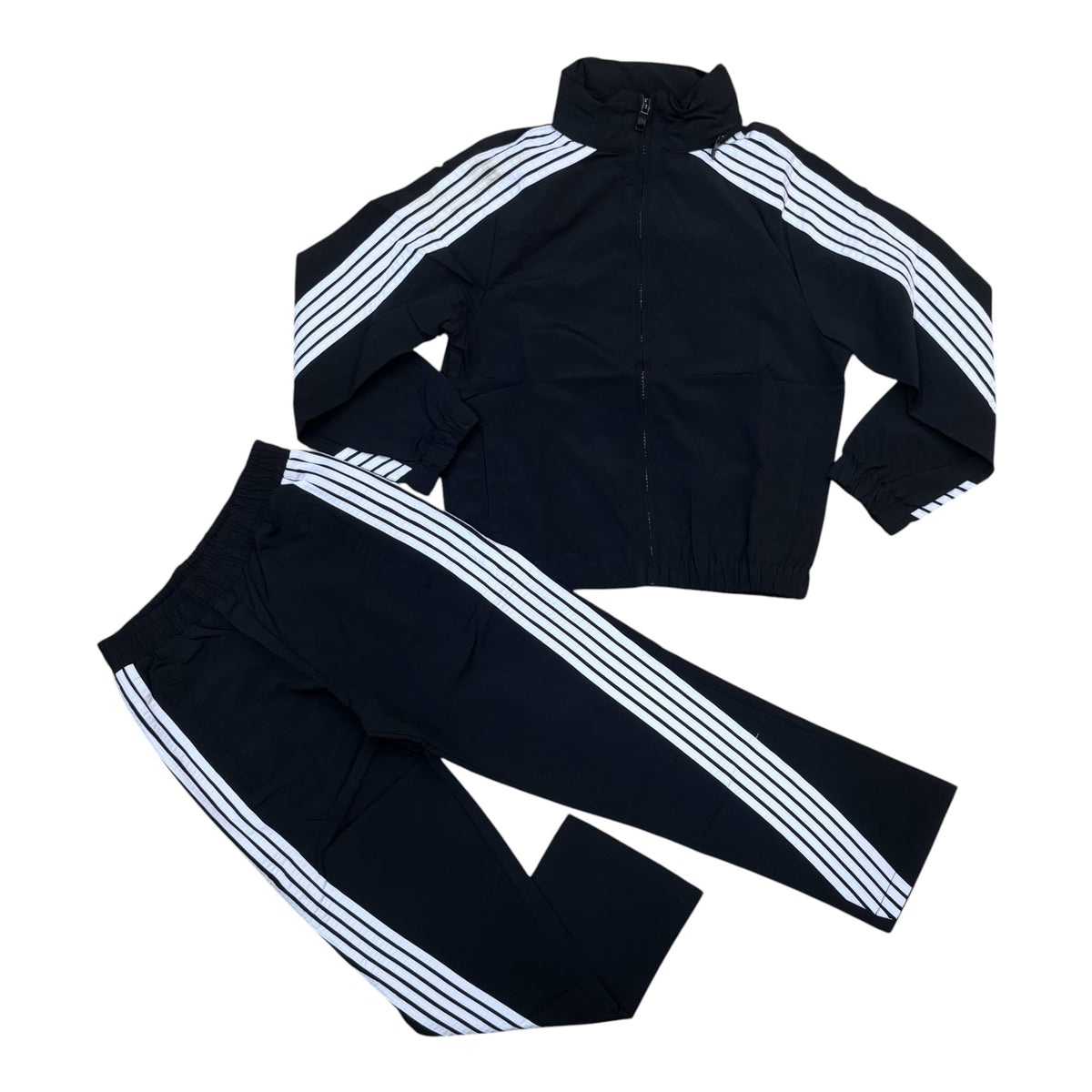 WH-A02-14805K - Boy's/Kid's Striped Nylon Windbreaker Jacket & Pants Set