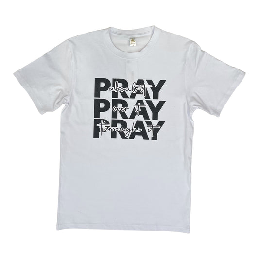 JC120425 - Pray about it, over it, Through it Regular-Fit Graphic T-Shirt