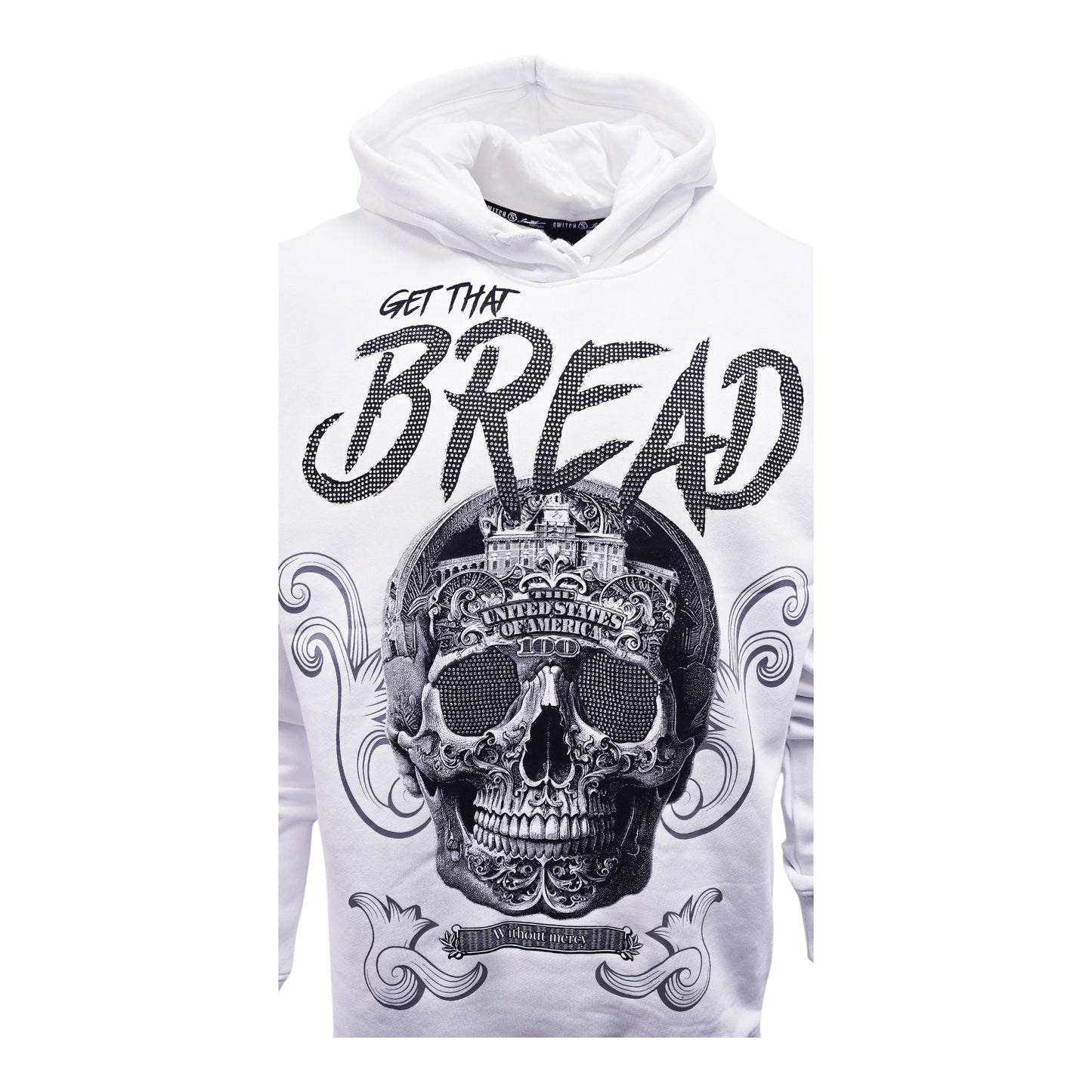 SW5248 - Bread Rhinestone Graphic Hoodie
