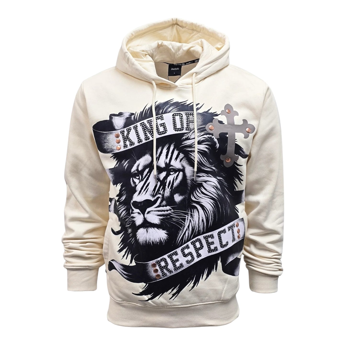 SW5220 - King of Respect Rhinestone Fleece Graphic Hoodie