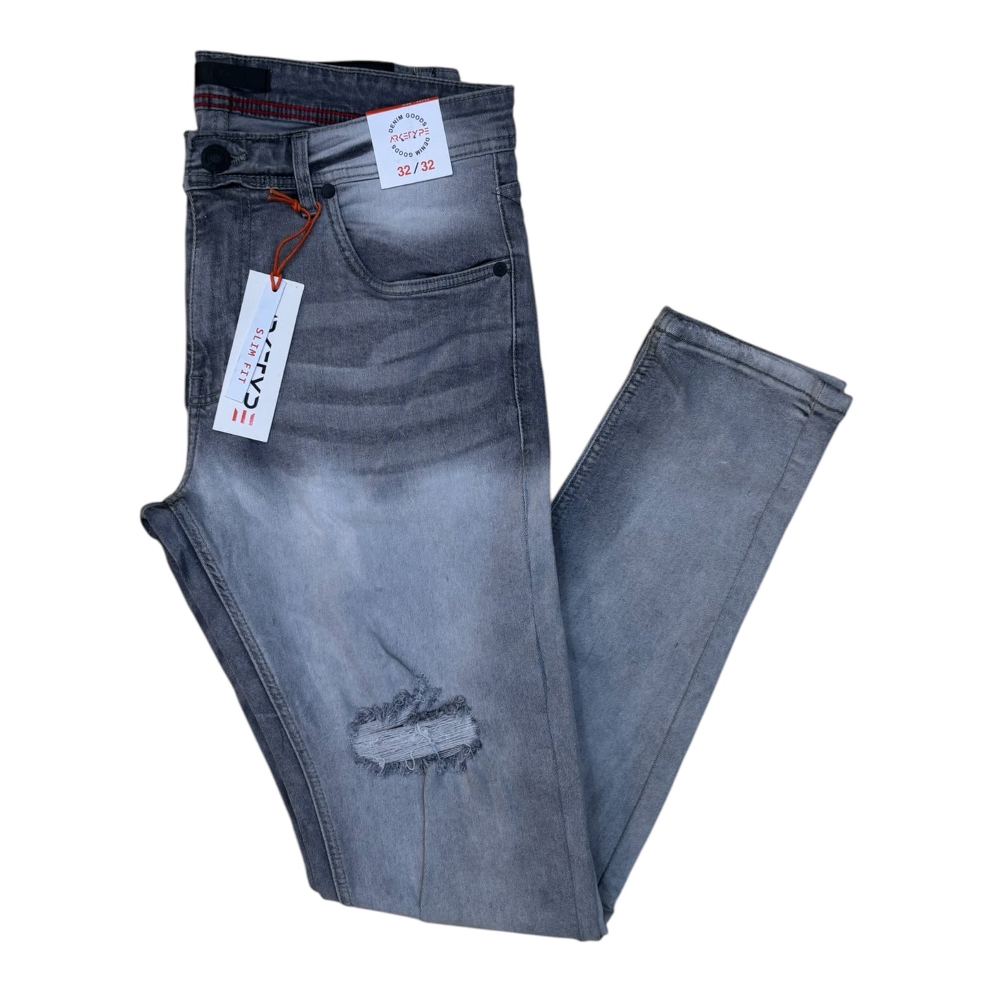 WH-P607 - Ricky Essential Ripped Slim-Fit Stretch Jeans