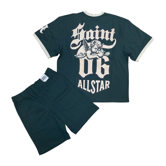 610-11141 - Saint Chenille Ringer Shirt, Shorts SET