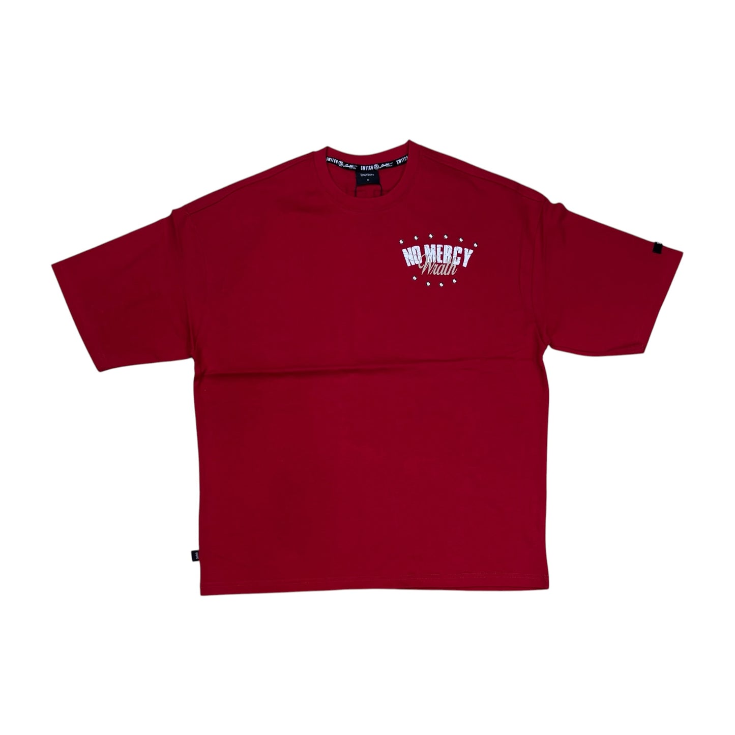 WH-SM6101 - No Mercy with Studs Boxy Graphic T-Shirt