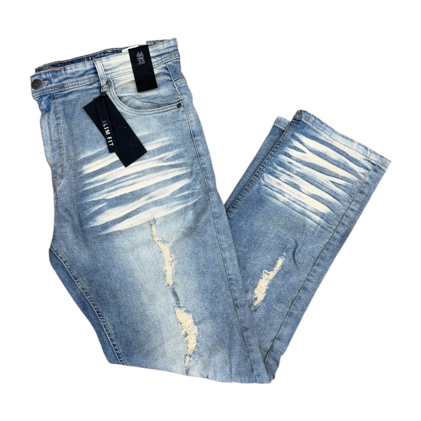 PC03X - Big Men's Core Ripped Slim-Fit Stretch Jeans