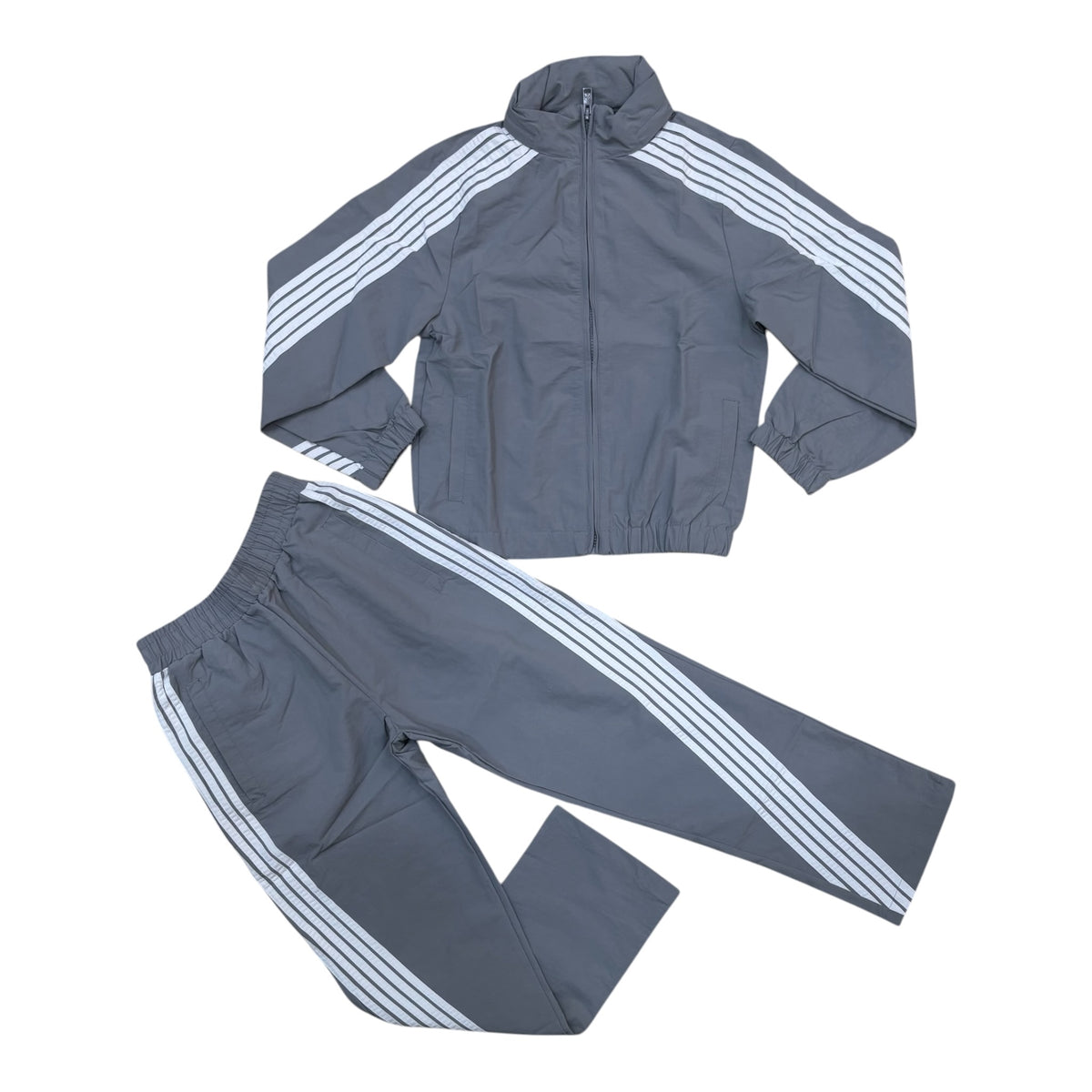 WH-A02-14805K - Boy's/Kid's Striped Nylon Windbreaker Jacket & Pants Set