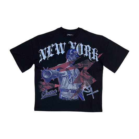WH-RK1482040 - Judgement Day with Rhinestones n Studs Boxy Graphic T-Shirt
