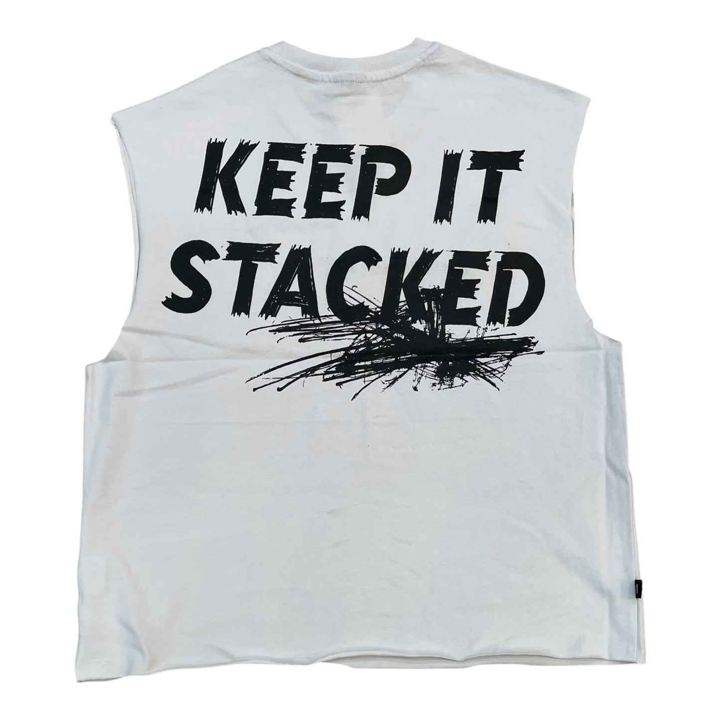 SM6176 - Keep It Stacked with Pearls Sleeveless  Graphic T-Shirt