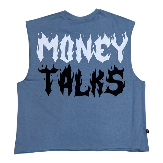 SM6121 - Kill With Love with Rhinestone Sleeveless Graphic T-Shirt