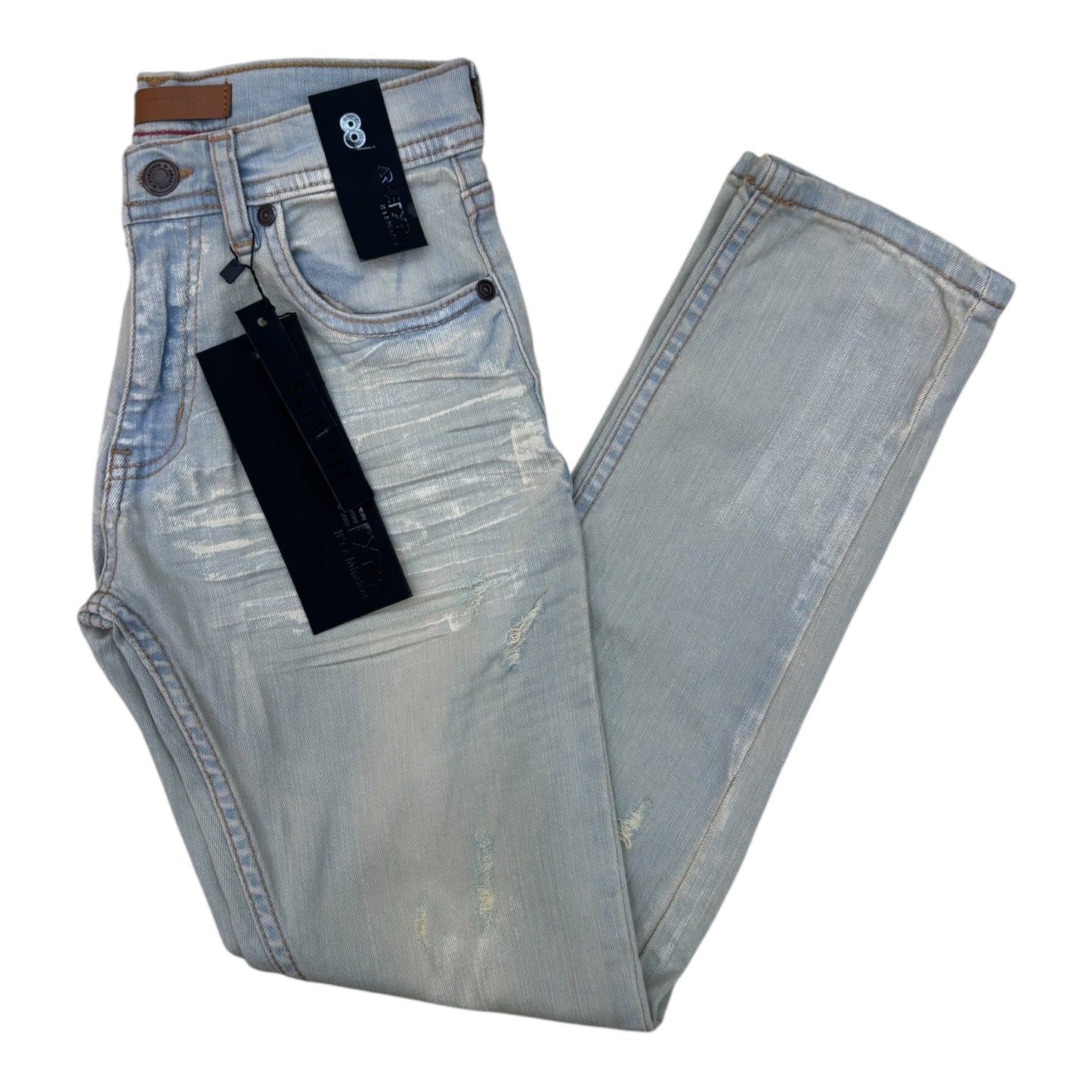 P611K - Boy's/Kids Revival Ripped Slim-Fit Stretch Jeans