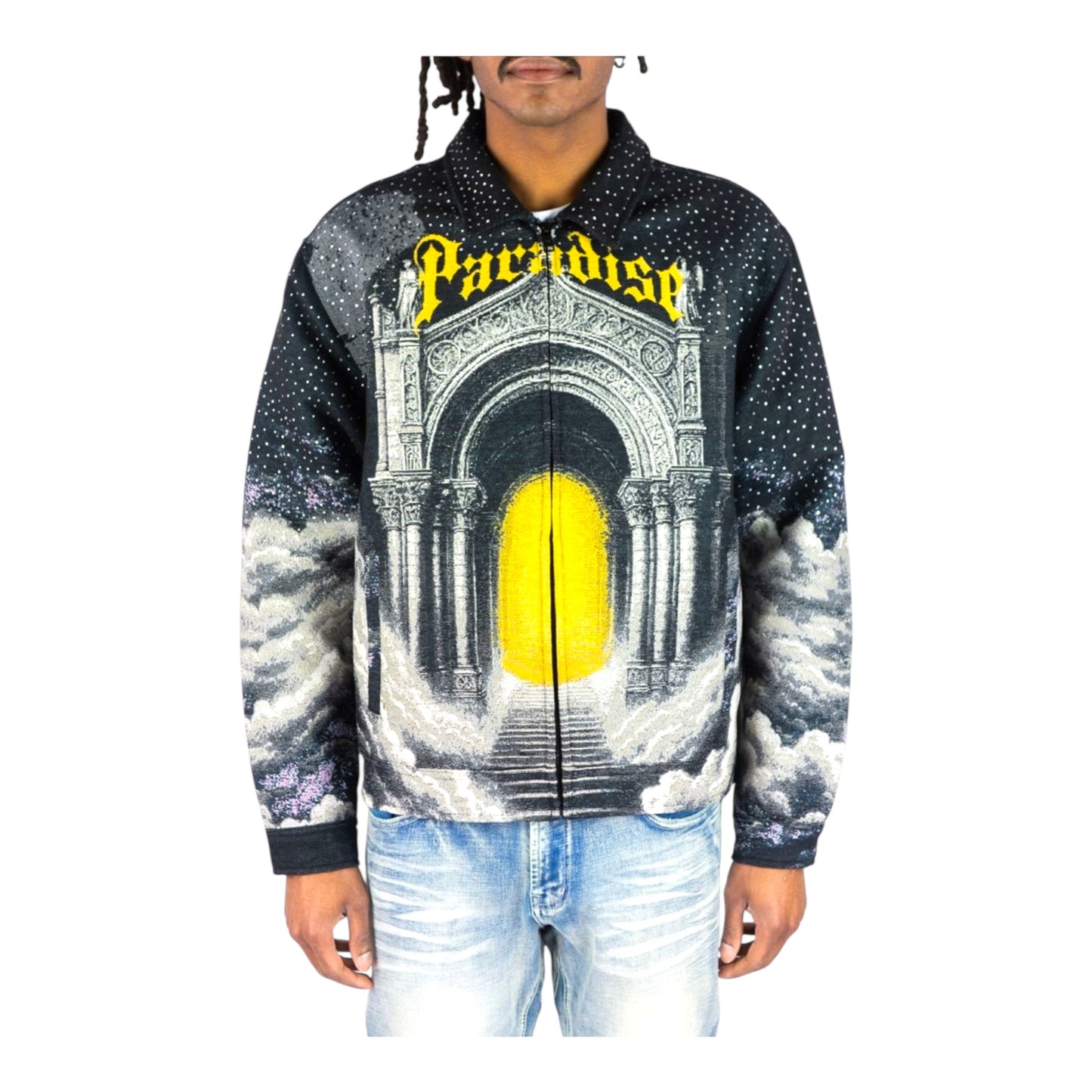 152-556 - Paradise Gate Rhinestone Tapestry Light Weight Jacket