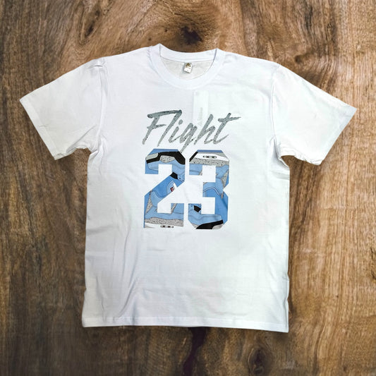 JC010825 - Flight 23 University Blue Regular-Fit Graphic T-Shirt