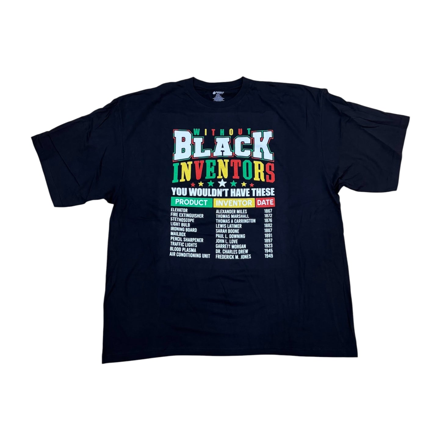 MST2618X - Black Inventors Graphic Big & TALL T-Shirt