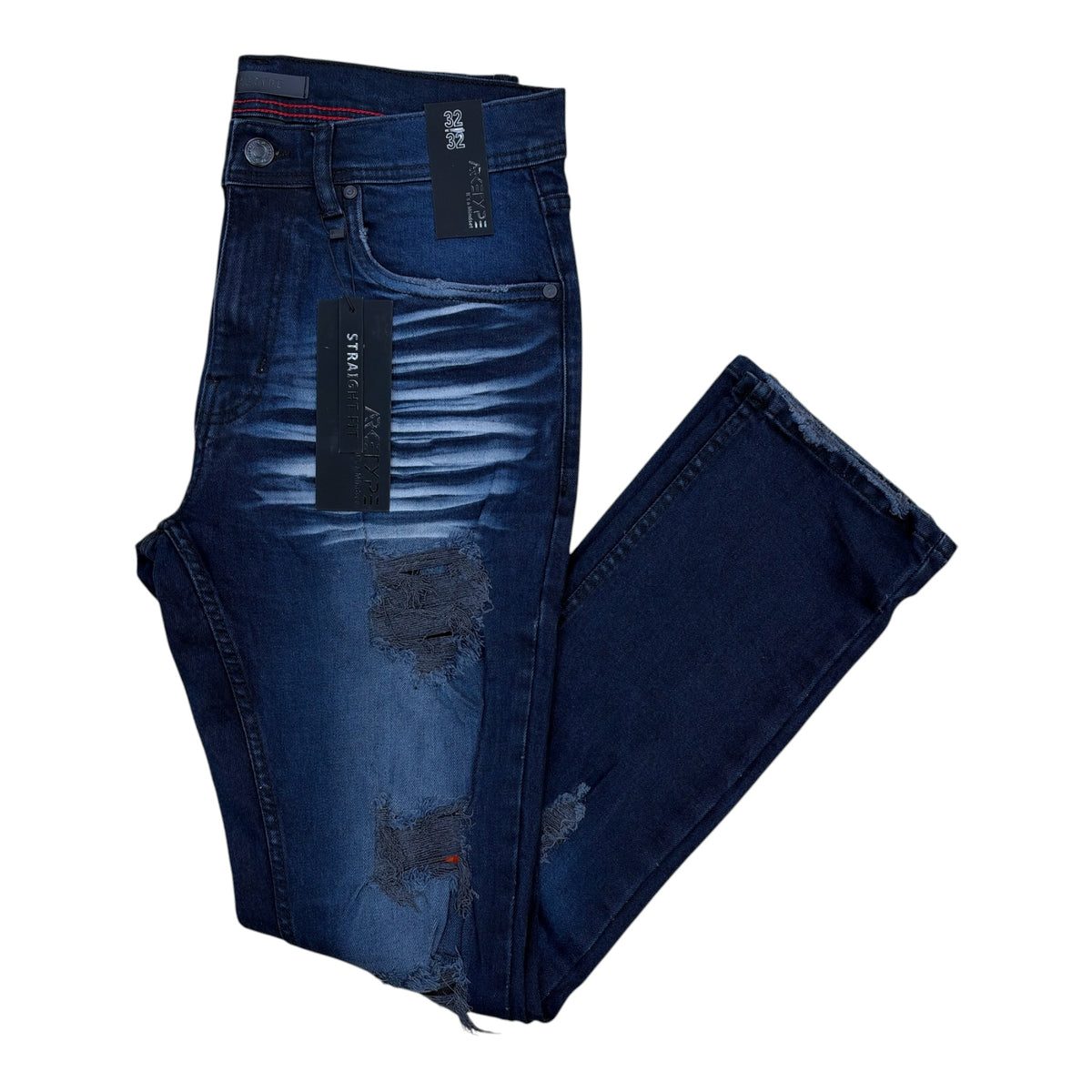 WH-P623 - Color Backing Straight Fit stretch Jeans