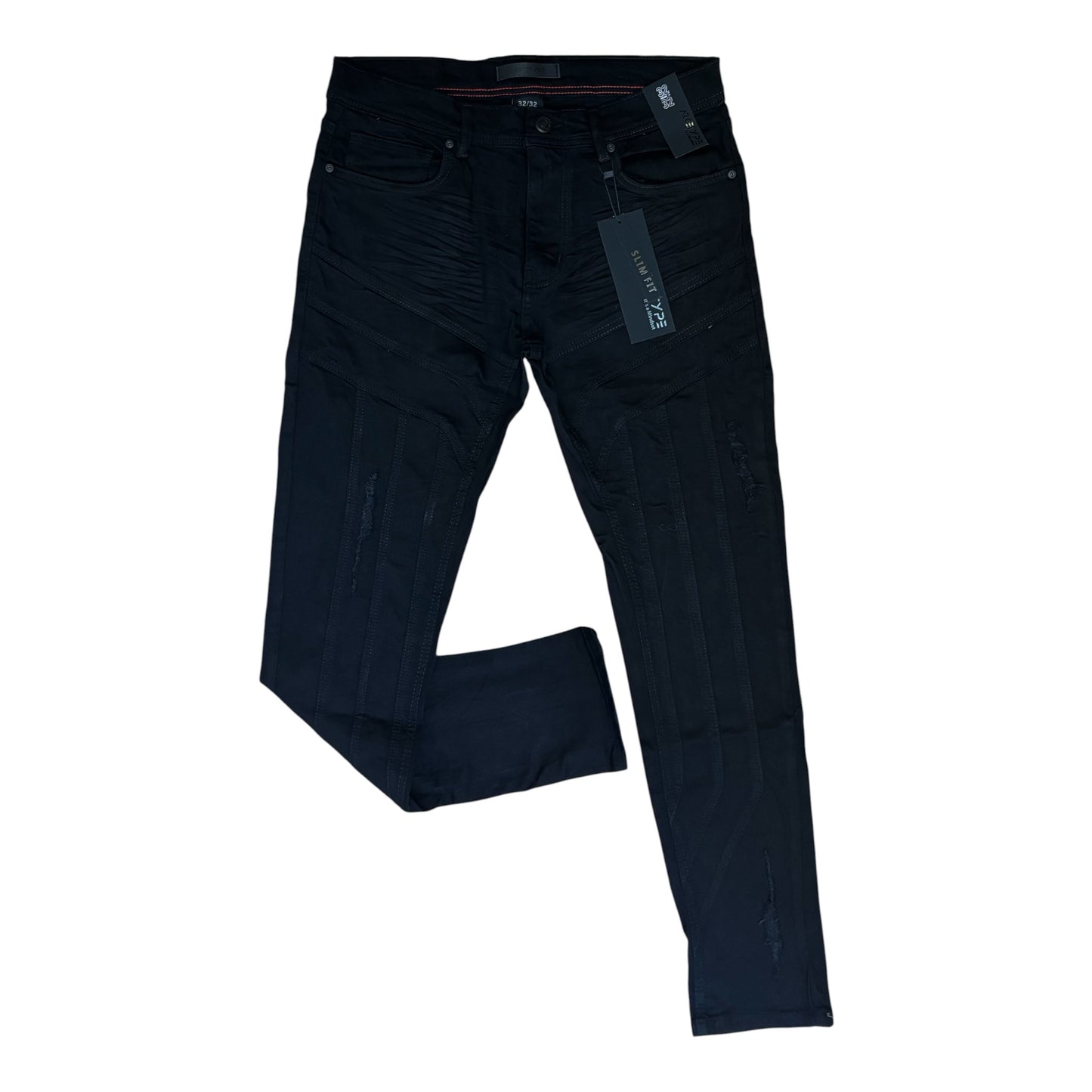 P616 - Parallel Panel Style Slim-Fit Stretch Jeans