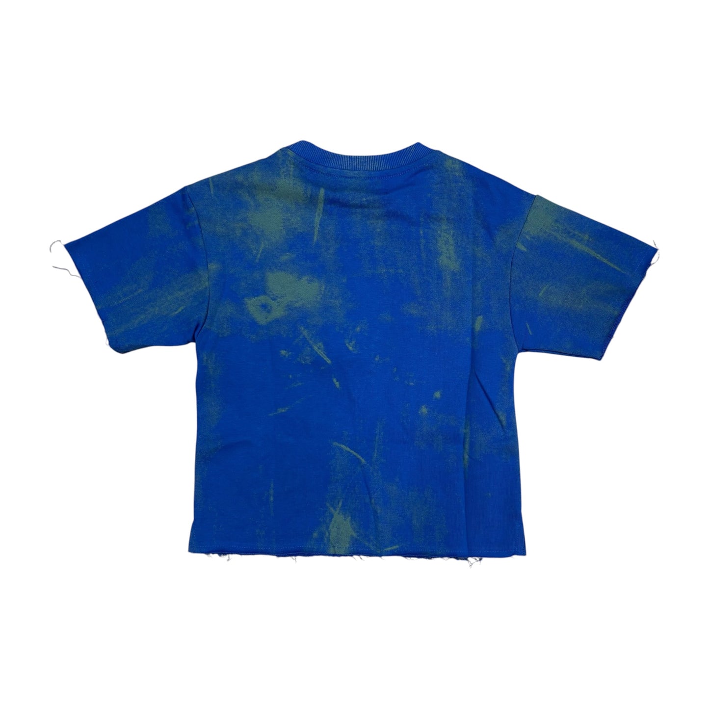 T1464B - Boy's/Kid's No Risk No Glory with Rhinestones Cropped Top T-Shirt