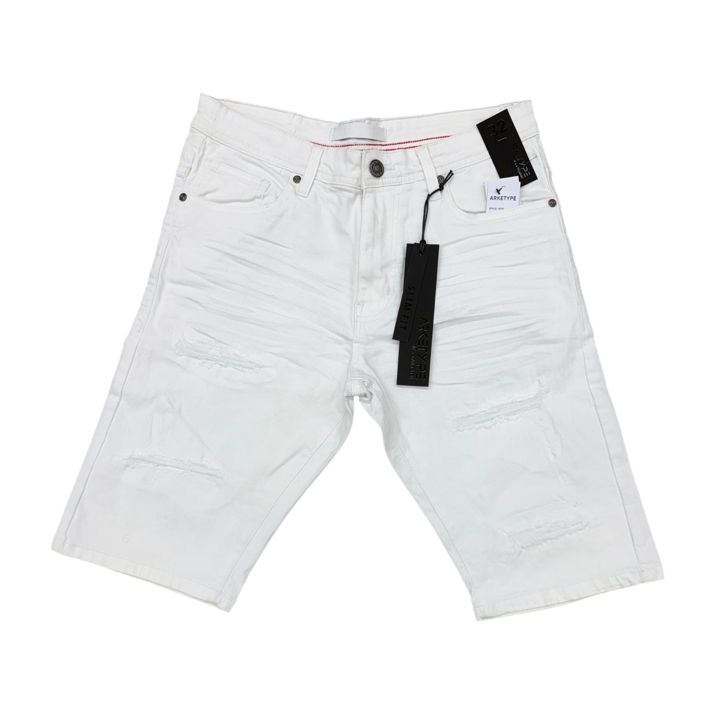WH-SC02 - Core Twill Ripped Slim-Fit Stretch Shorts