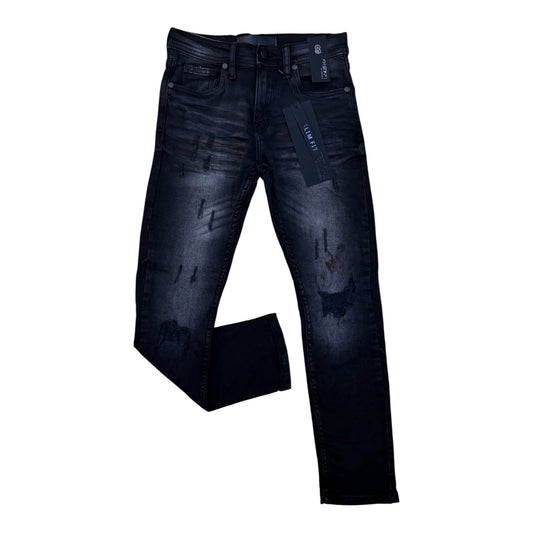 WH-P611K - Boy's/Kids Revival Ripped Slim-Fit Stretch Jeans