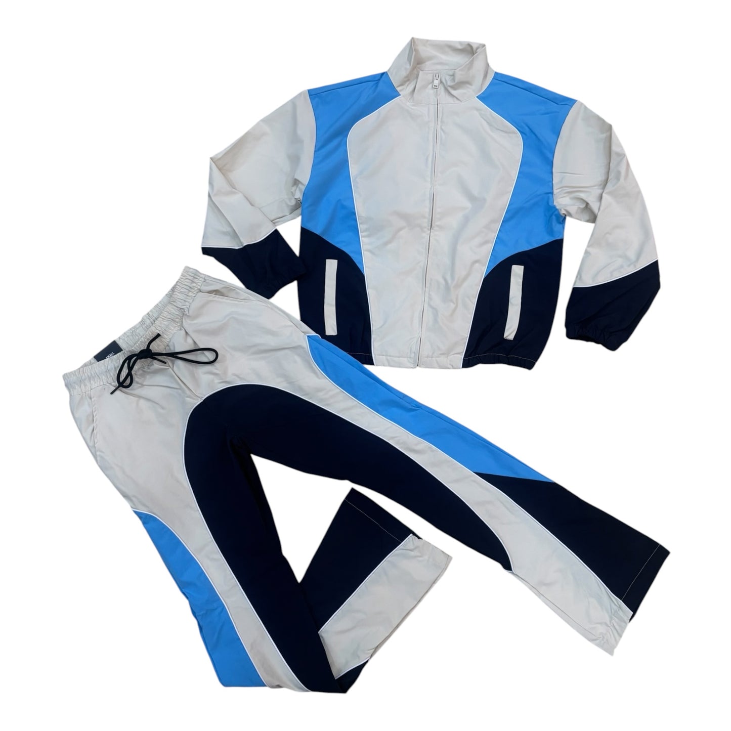 WH-1100-503 - Ripstop Nylon Color block Jacket & Stacked Pant Set