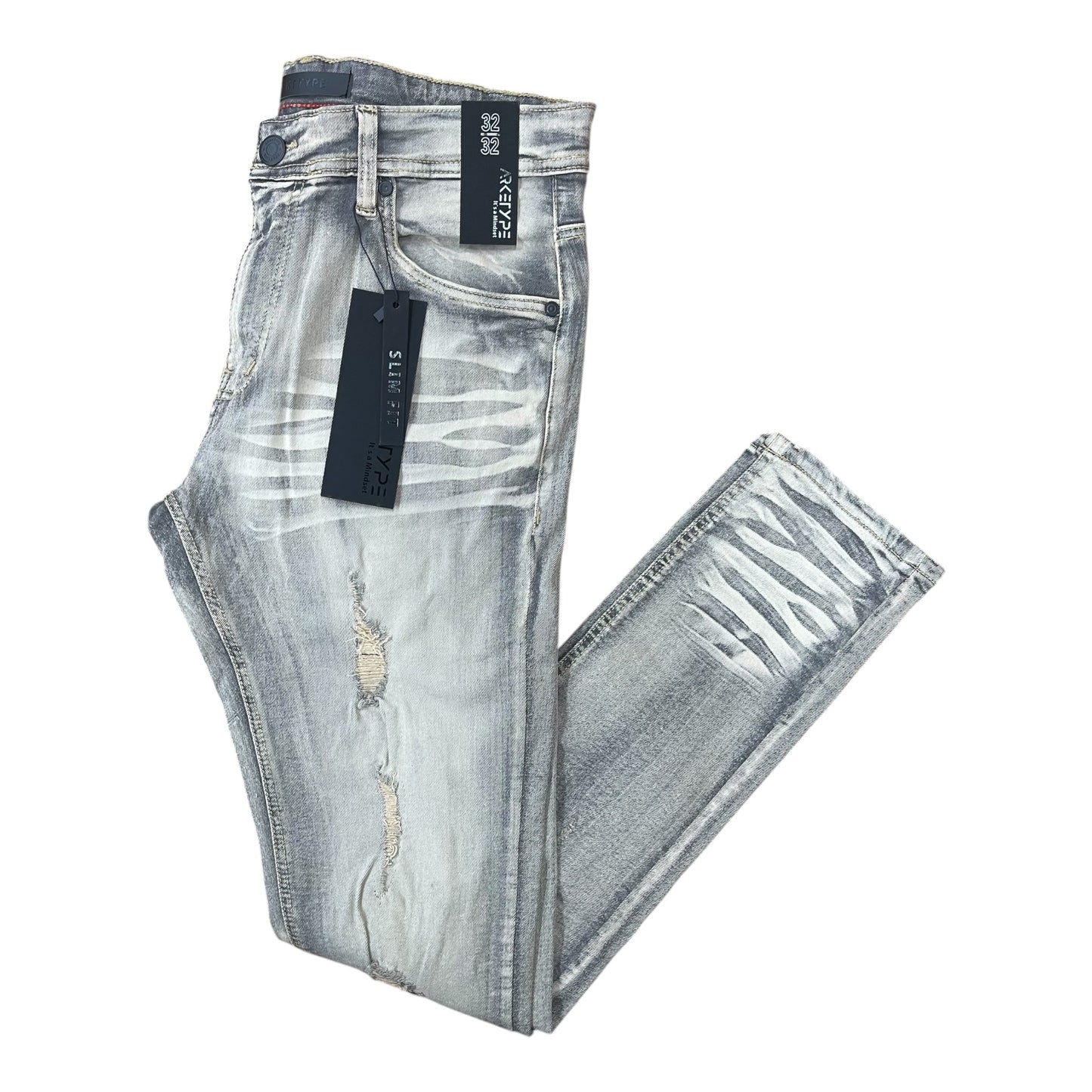 PC03 - Core Ripped Slim-Fit Stretch Jeans
