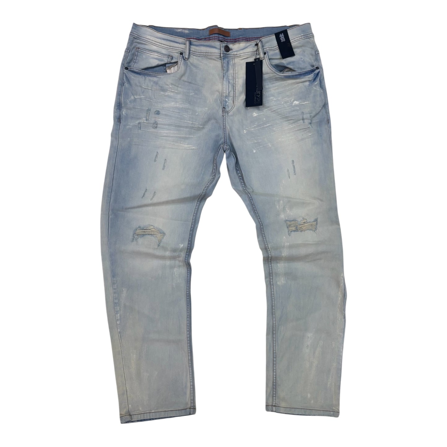 WH-P611X - Big Men's Revival Ripped Slim-Fit Stretch Jeans