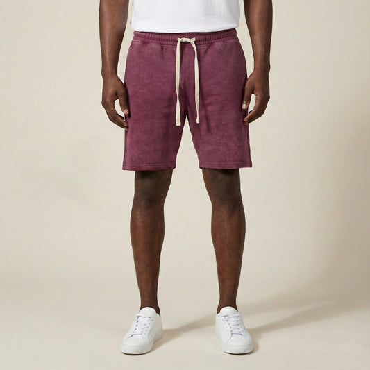 S534 - Faded French Terry Regular-Fit Shorts