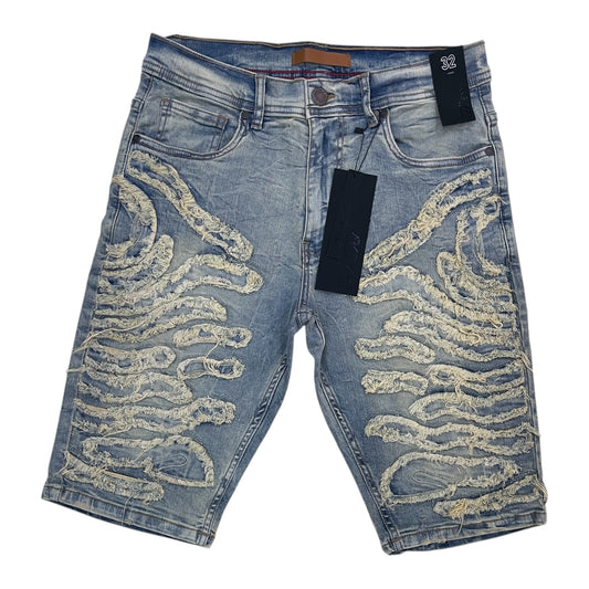 S606 - Cypress Laser Motif Slim-Fit Shorts