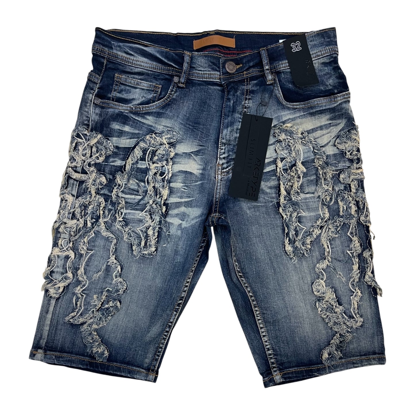 S615 - Raw Art Slim-Fit Stretchable Shorts