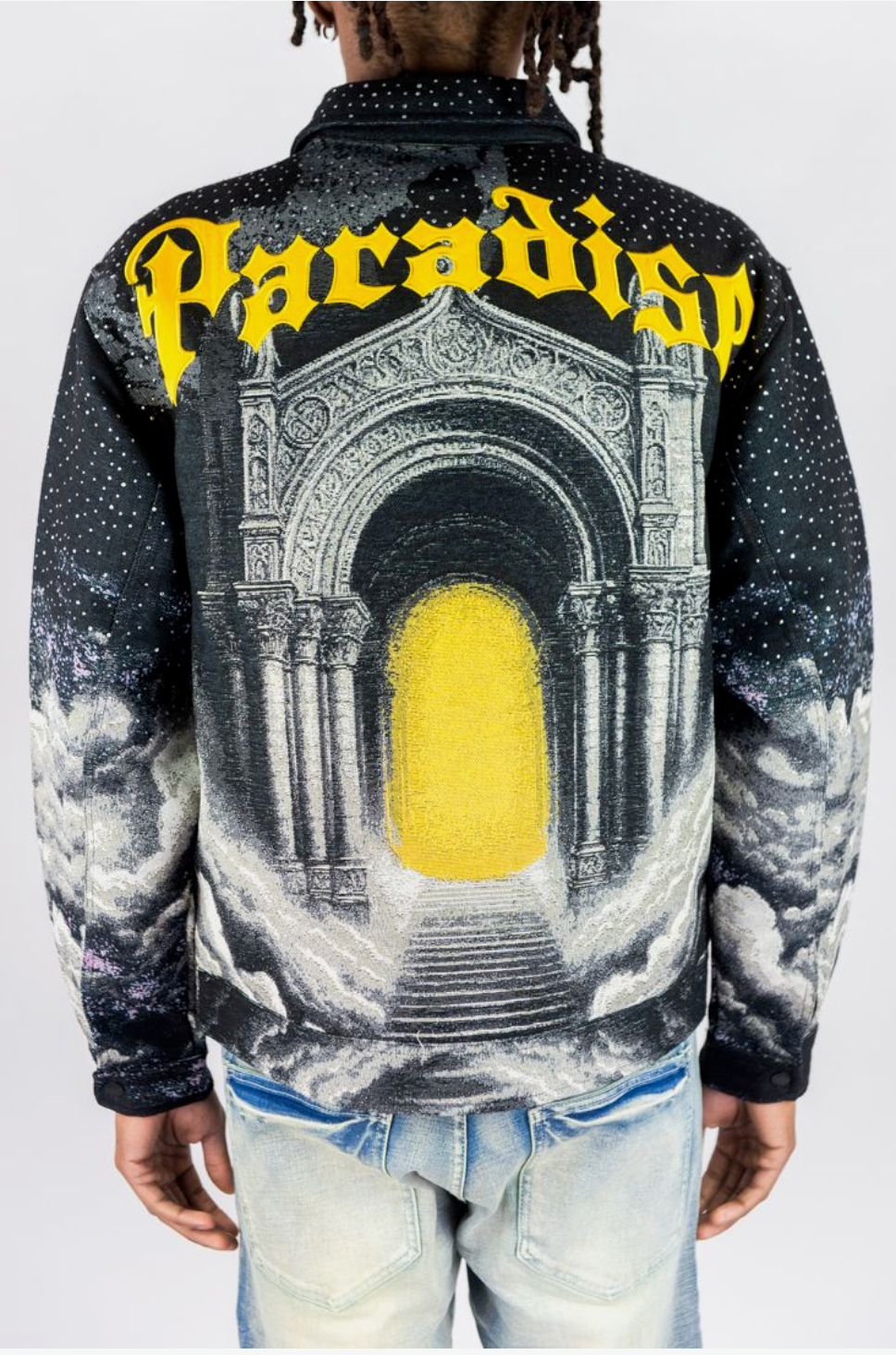 152-556 - Paradise Gate Rhinestone Tapestry Light Weight Jacket