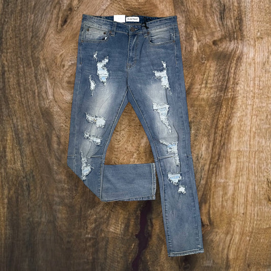 BTP23095 - Rip & Repair Slim Tapered Jeans