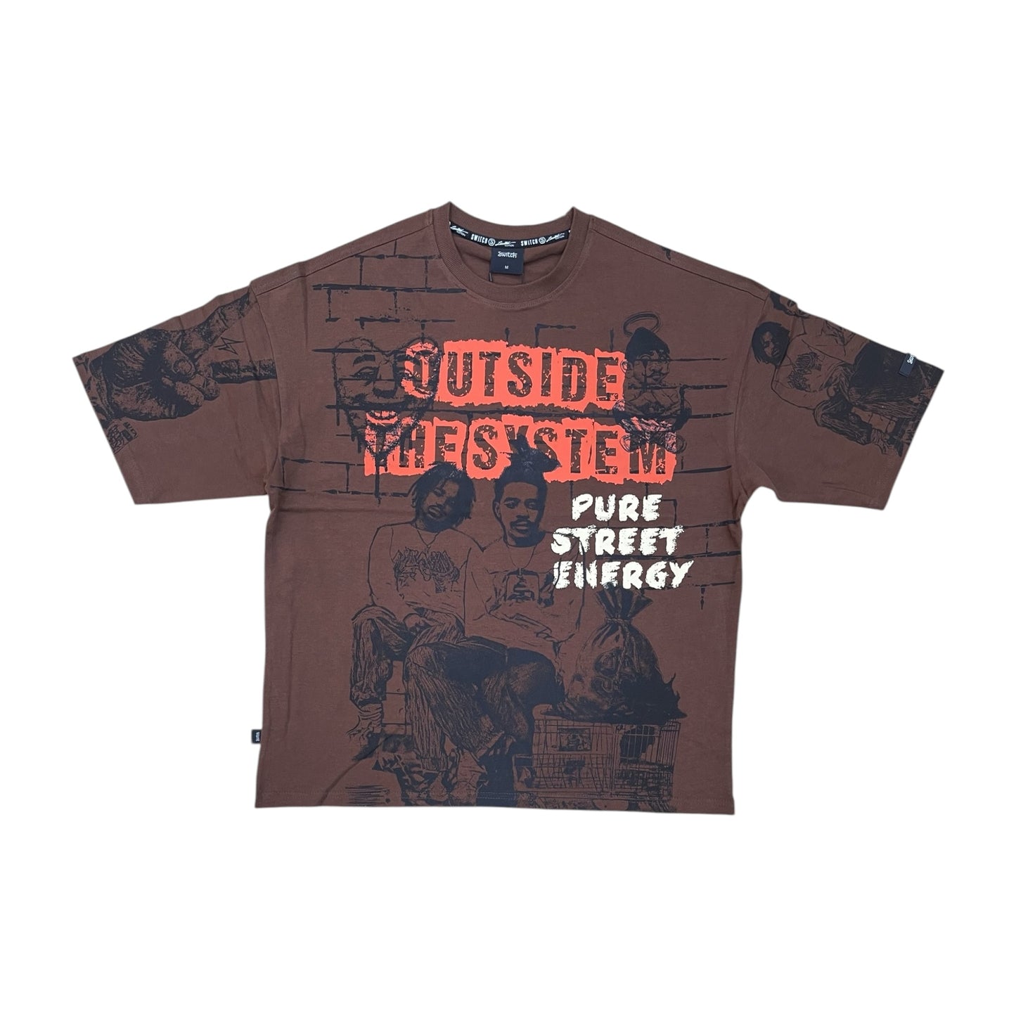 WH-SW6167 - Outside The System Boxy Graphic T-Shirt