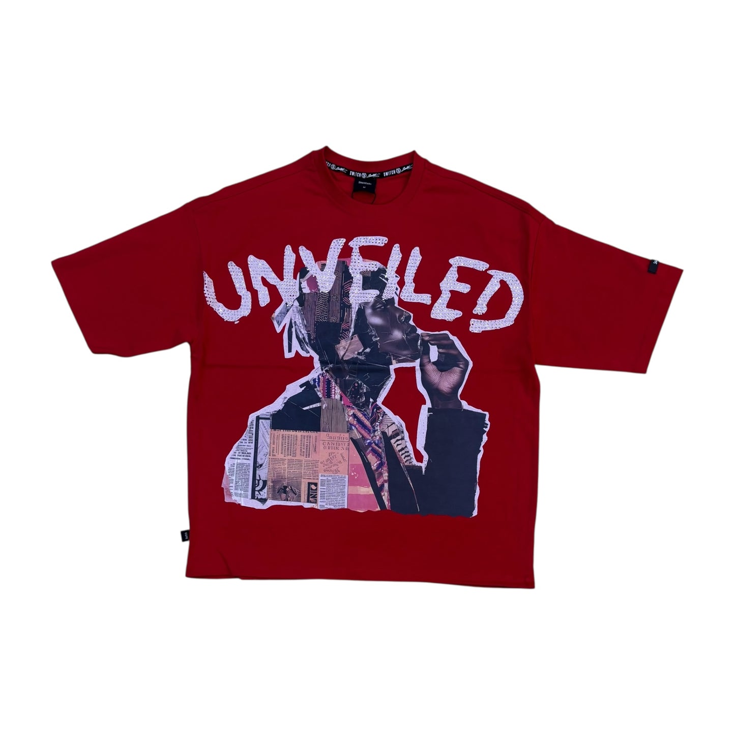 SM6143 - Unveiled with Rhinestones Boxy Graphic T-Shirt