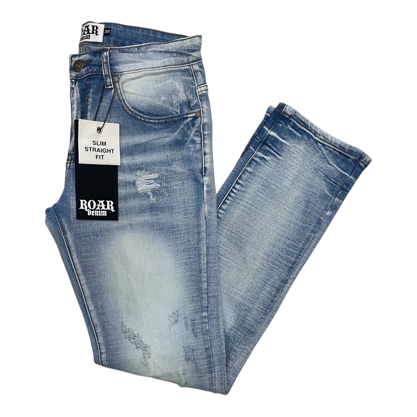 A00-43415 - Distressed Slim-Fit Stretch Jeans