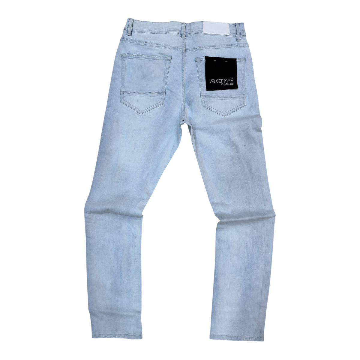 WH-P623 - Color Backing Straight Fit stretch Jeans