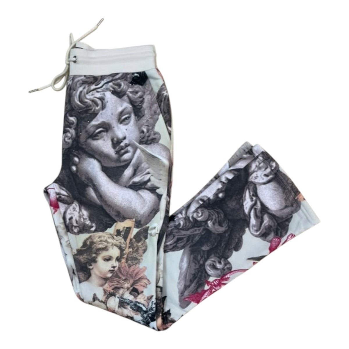 FB3615 - Angels Digital Print With Rhinestone Stacked Flared Pants