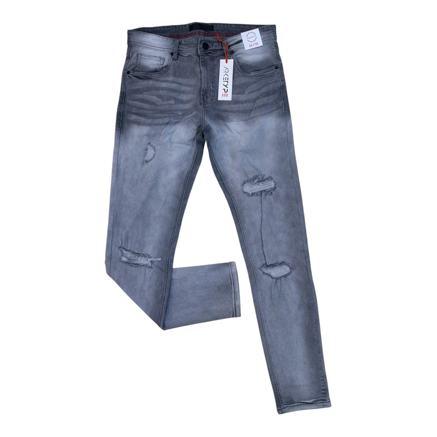 WH-P607 - Ricky Essential Ripped Slim-Fit Stretch Jeans