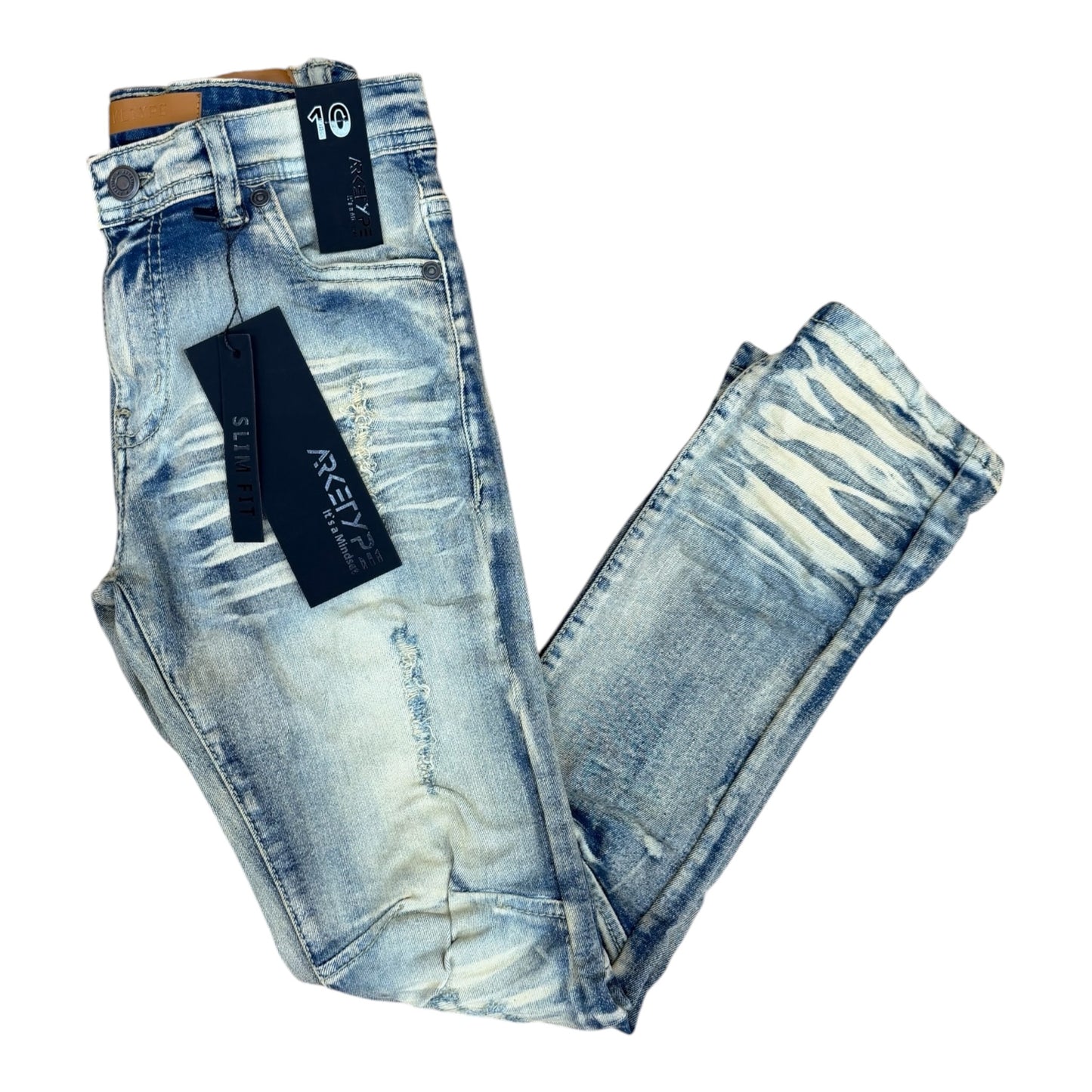 WH-P512K - Boy's/Kids Double Whisker Slim-Fit Stretch Jeans