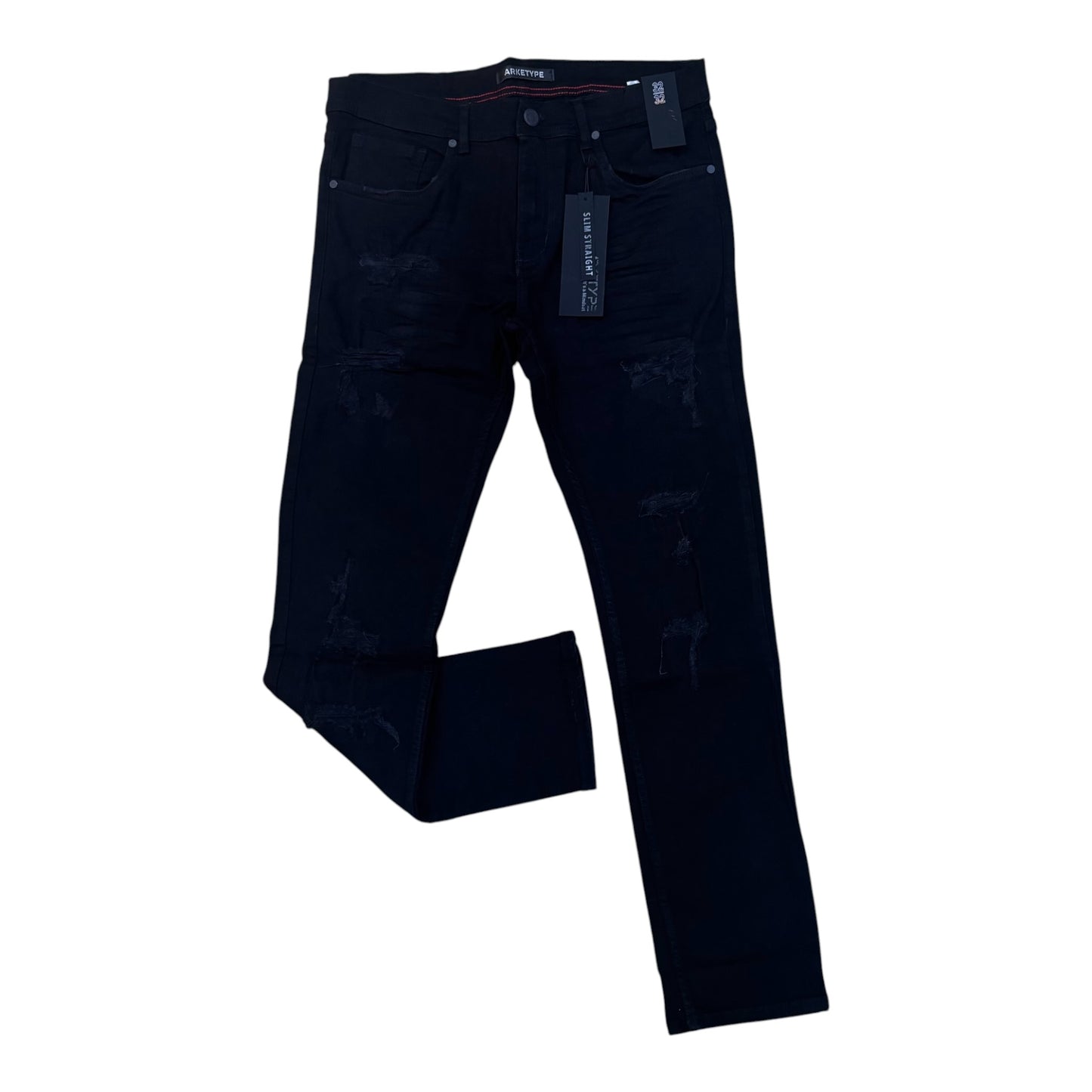 WH-P609 - Watson Ripped Slim Straight-Fit Stretch Jeans