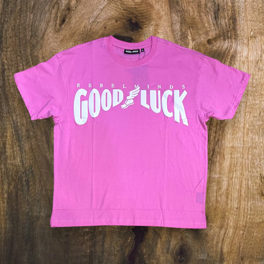 152-123 - GOOD LUCK Boxy Graphic T-Shirt