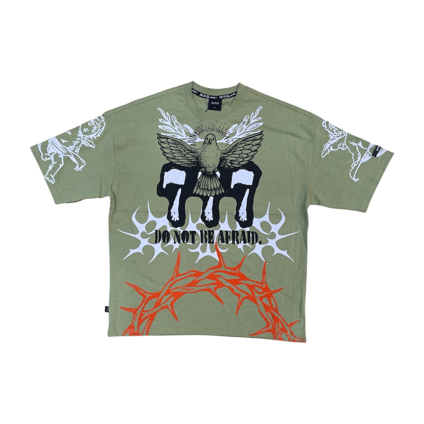 WH-SW6109 - Do Not Be Afraid Boxy Graphic T-Shirt