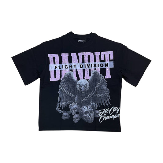 WH-RK1482038 - Bandit Take Over with Rhinestones n Studs Boxy Graphic T-Shirt