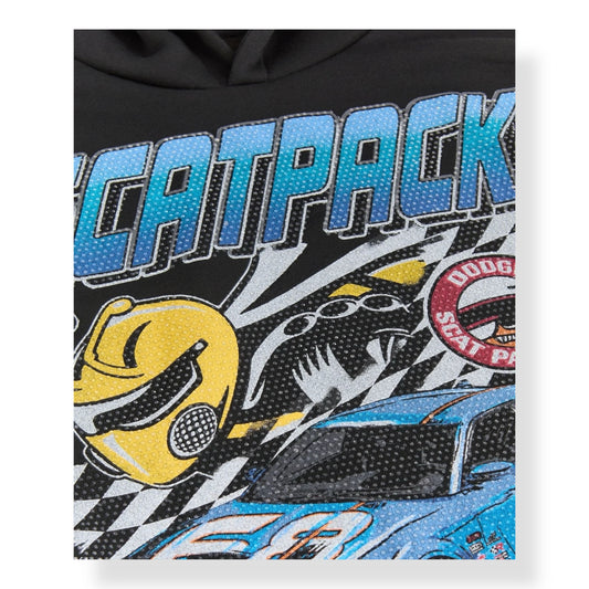 RE5-085 - Dodge SCATPACK Rhinestone Graphic Hoodie