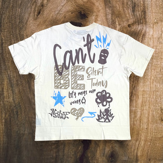 152-117 - CANT BE Rhinestones Boxy Graphic T-Shirt