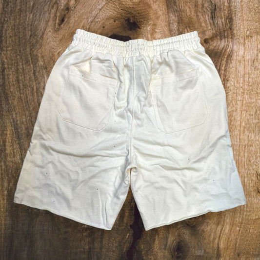 SP1279 - Rhinestones with Side Studs French Terry Shorts