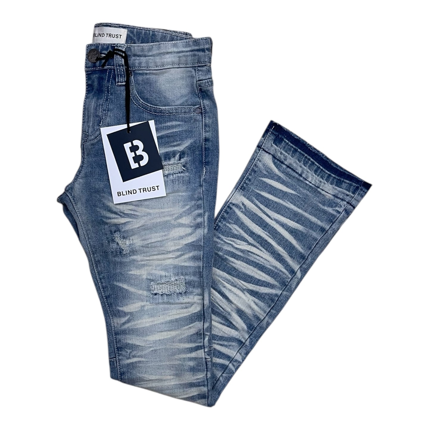 BTP25271K - Boy's/Kid's Rip & Repair Stacked Flare Jeans